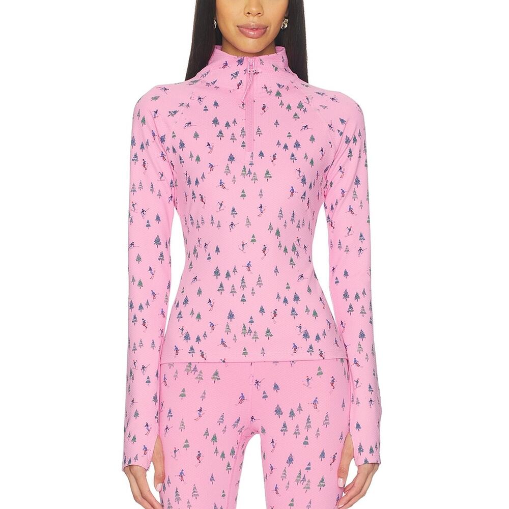 Beach Riot Patterned Fuchsia Kamara Half Zip Pullover Size S
